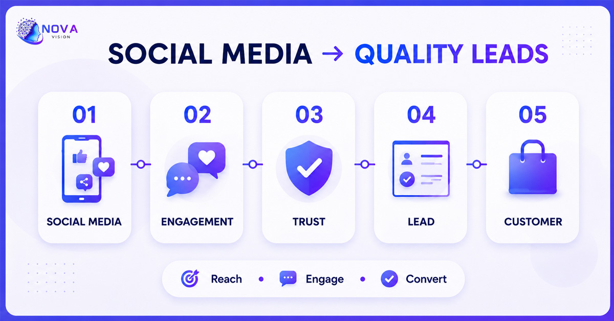 Social Media Marketing Strategy for Lead Generation by Nova Vision